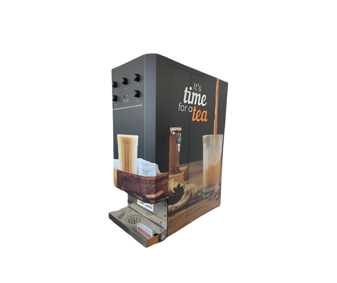 3 Flavour Tea Machine with Push & Hold Buttons