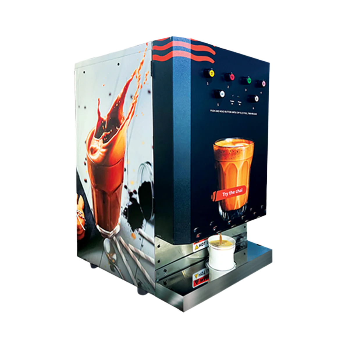 Tea Machine 4 Flavour Options (Push & Hold Buttons)