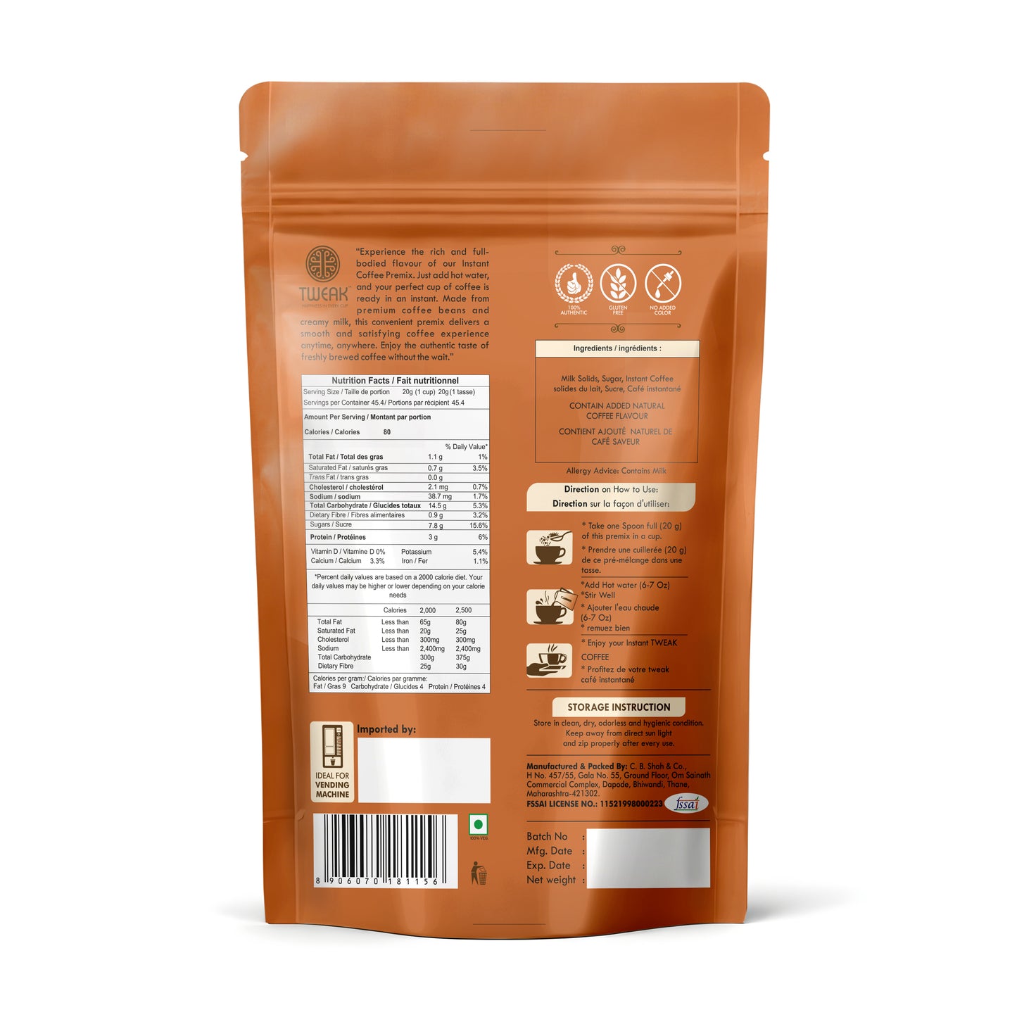 Tweak Instant Indian Coffee Premix