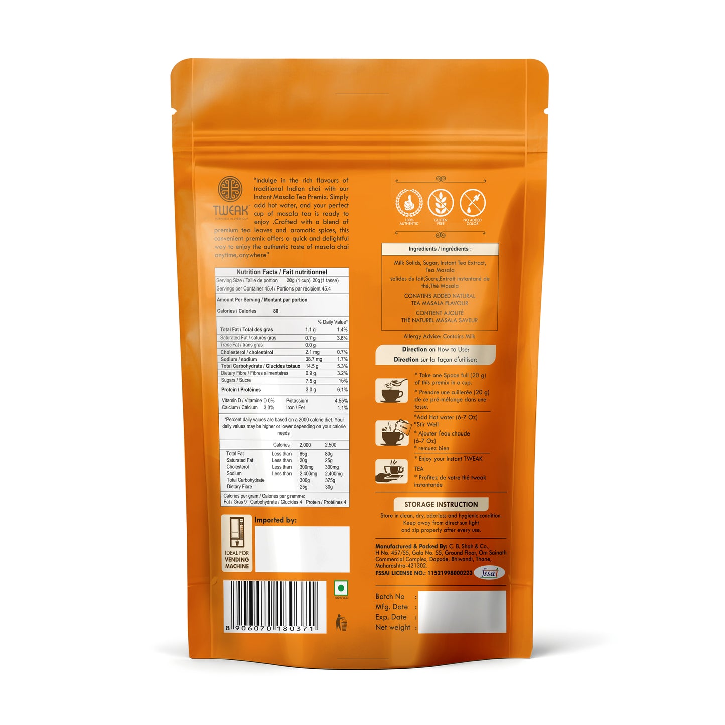 Tweak Instant Masala Tea Premix
